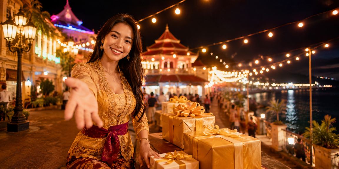 Suasana malam pasar dengan aktivitas deposit dan transaksi digital