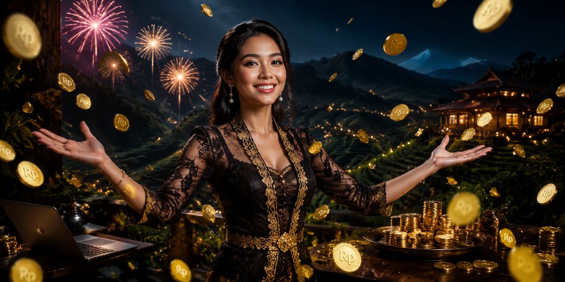 Suasana meriah festival dengan elemen taruhan dan hiburan malam